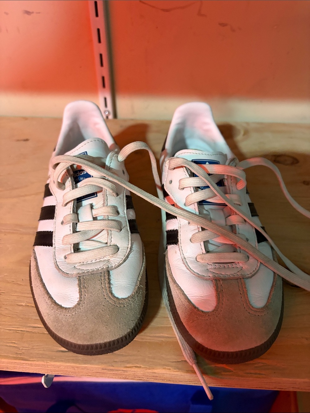 adidas White, Black and Beige Retro Low-Profile Sneakers